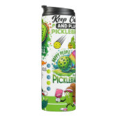 Gepersonaliseerde "Het is Pickleball Tijd" Thermosbeker (Geroteerd rechts)