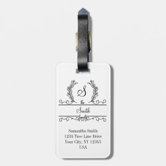 Gepersonaliseerde het Manuscript van de Naam van d Bagagelabel (Achterkant verticaal)