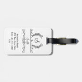 Gepersonaliseerde het Manuscript van de Naam van d Bagagelabel (Achterkant horizontaal)