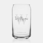 Gepersonaliseerde het Monogram van het Manuscript  Blikvorm Glas (Voorkant)