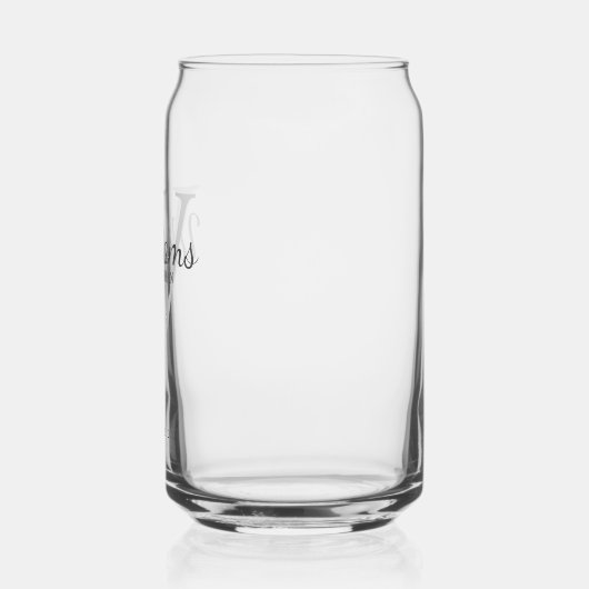 Gepersonaliseerde het Monogram van het Manuscript  Blikvorm Glas (Links)