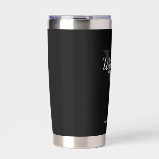 Gepersonaliseerde het Monogram van het Manuscript  Geïsoleerde Drinkbeker (Voorkant)