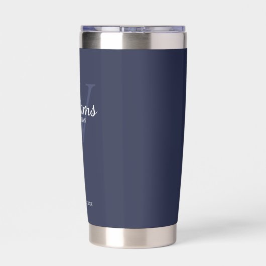 Gepersonaliseerde het Monogram van het Manuscript  Geïsoleerde Drinkbeker (Achterkant)