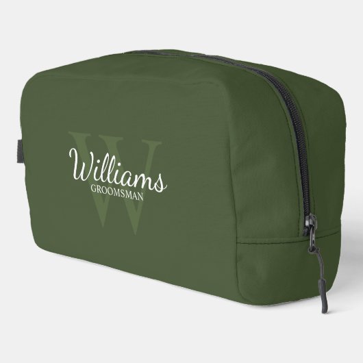 Gepersonaliseerde het Monogram van het Manuscript Toilettasje (Rechterhoek)