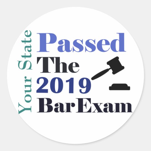 Gepersonaliseerde het Overgaan van de Bar Ronde Sticker (Voorkant)