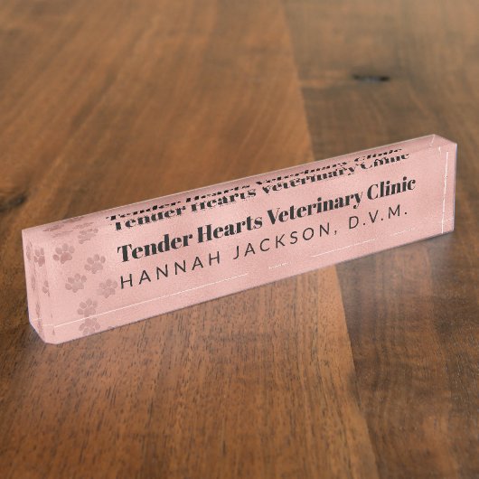 Gepersonaliseerde het Print van de Poot van de Naambordje (Zijkant)