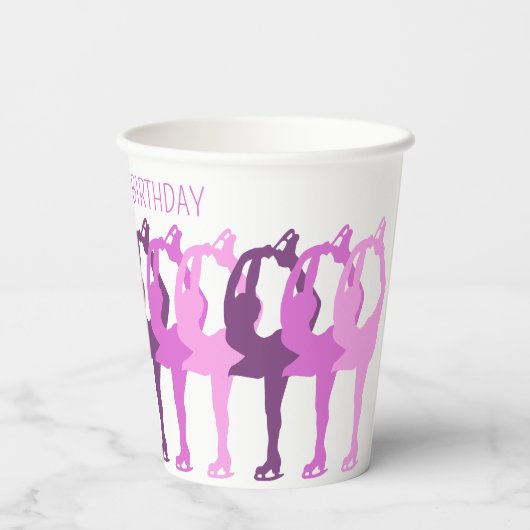 Gepersonaliseerde het schaatsen van het Cijfer ges Papieren Bekers (Achterkant)