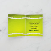 Gepersonaliseerde het thema van het Tennis van de Bedankkaart (Binnen)