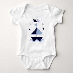 Gepersonaliseerde het "Zeevaart/Shirt van het baby Romper