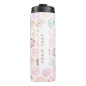 Gepersonaliseerde Hexagon Roos Marble Flask Thermosbeker (Voorkant)