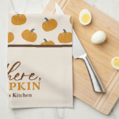 Gepersonaliseerde Hey There Pumpkin Schort Theedoek (Quarter Fold)