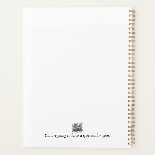 Gepersonaliseerde Hibiscus Bloem Tropisch Planner (Achterkant)