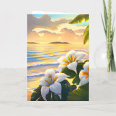 Gepersonaliseerde Hibiscus Tropische Verjaardag Ka Kaart (Achterkant)