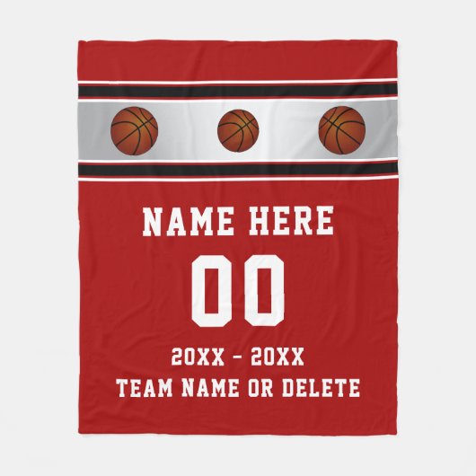 Gepersonaliseerde high-night Basketball Gift Ideeë Fleece Deken (Voorkant)