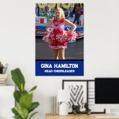 Gepersonaliseerde High School of College Cheerlead Poster (Thuiskantoor)