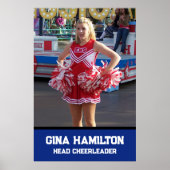 Gepersonaliseerde High School of College Cheerlead Poster (Voorkant)