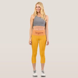 GEPERSONALISEERDE HIGH-WAISTED CAPRI- "TANGERINE"