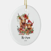 Gepersonaliseerde Highland Koe Heifer Boerderij Sa Keramisch Ornament (Rechts)