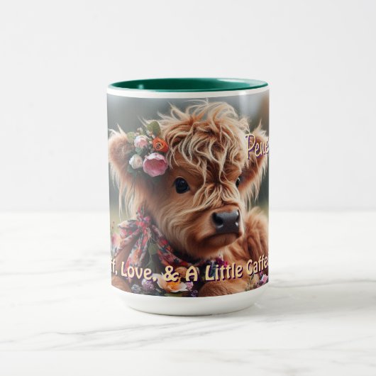 Gepersonaliseerde Highland Koe Mok (Midden)