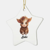 Gepersonaliseerde Highland Koe ornament (Links)