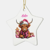 Gepersonaliseerde Highland Koe ornament (Links)