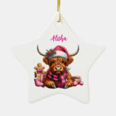 Gepersonaliseerde Highland Koe ornament (Achterkant)