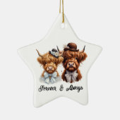 Gepersonaliseerde Highland Koe paar ornament (Rechts)