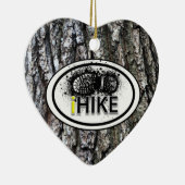 Gepersonaliseerde Hiking "iHIKE" Heart Ornament (Rechts)