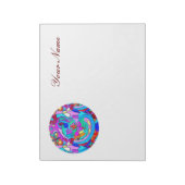 gepersonaliseerde hippie groovy liefde notitieblok (Linkerzijde)
