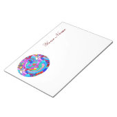 gepersonaliseerde hippie groovy liefde notitieblok (Schuin)
