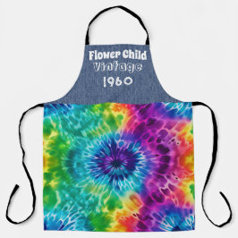 Gepersonaliseerde Hippie Tie Dye All-Over Print Sc Schort