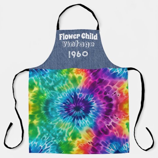 Gepersonaliseerde Hippie Tie Dye All-Over Print Sc Schort (Voorkant)