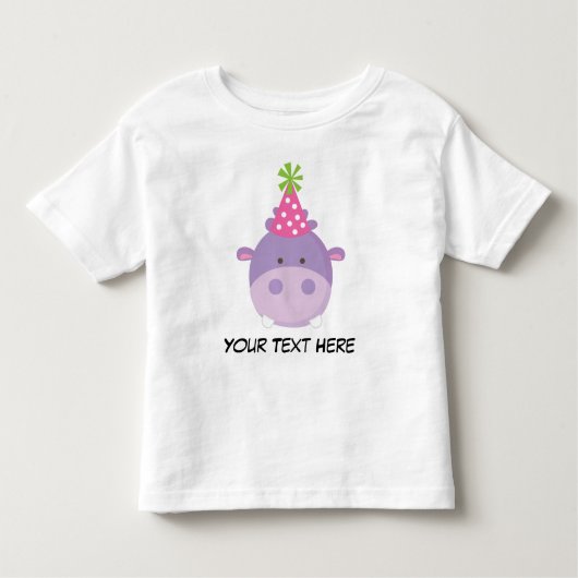 Gepersonaliseerde Hippo Verjaardag T Shirt voor Me (Voorkant)