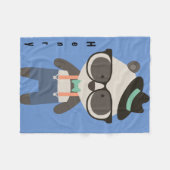 Gepersonaliseerde Hipster Cool Panda Beer Baby Fleece Deken (Voorkant (Horizontaal))