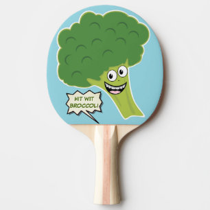 Gepersonaliseerde hit met broccoli tafeltennisbatje