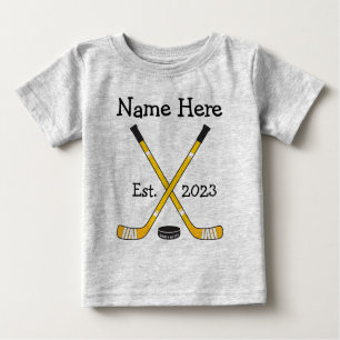 Gepersonaliseerde Hockey Baby Naam Geboorte Jaar G