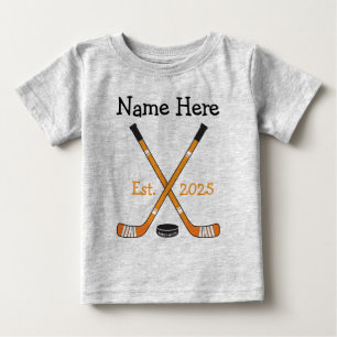 Gepersonaliseerde Hockey Baby Naam Jaar Geboren Si