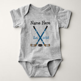 Gepersonaliseerde Hockey Baby Name Birth Year Born Romper