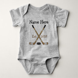 Gepersonaliseerde Hockey Baby Name Birth Year Gebo Romper