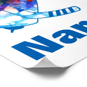 Gepersonaliseerde Hockey Goalie Name Number Waterv Poster (Hoek)