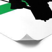 Gepersonaliseerde Hockey Goalie Player Number Gree Poster (Hoek)