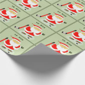 Gepersonaliseerde Hockey Kerstmis Cadeaupapier (Hoek)