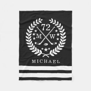 Gepersonaliseerde Hockey Player All Star Black Fleece Deken