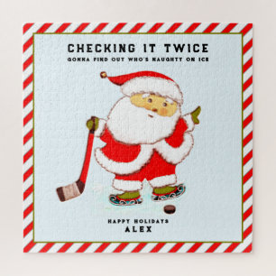 Gepersonaliseerde Hockey Player-cadeautje Legpuzzel