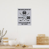 Gepersonaliseerde Hockey-Posters, -Jouw tekst en - Poster (Keuken)