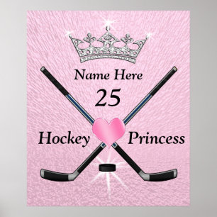 Gepersonaliseerde Hockey-Posters voor meisjes, pri Poster