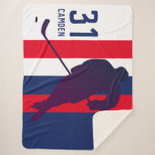Gepersonaliseerde Hockey Sherpa Blanket Sherpa Deken (Voorkant)