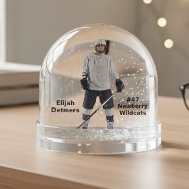 Gepersonaliseerde hockeyspeler Snow Wereldbol Sneeuwbol