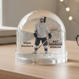 Gepersonaliseerde hockeyspeler Snow Wereldbol Sneeuwbol