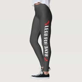 Gepersonaliseerde hoge hak citaat grijs leggings